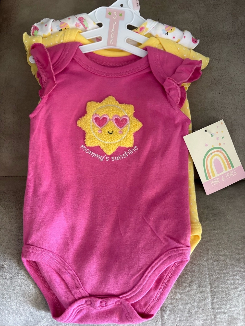 3pack baby girl onesies